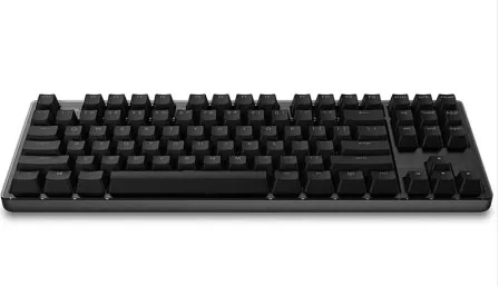 Black Xiaomi клавиатура Проводная MK01B 87 клавиш Вишневый переключатель алюминиевый сплав Механическая игровая клавиатура светодиодный с подсветкой - Цвет: Black