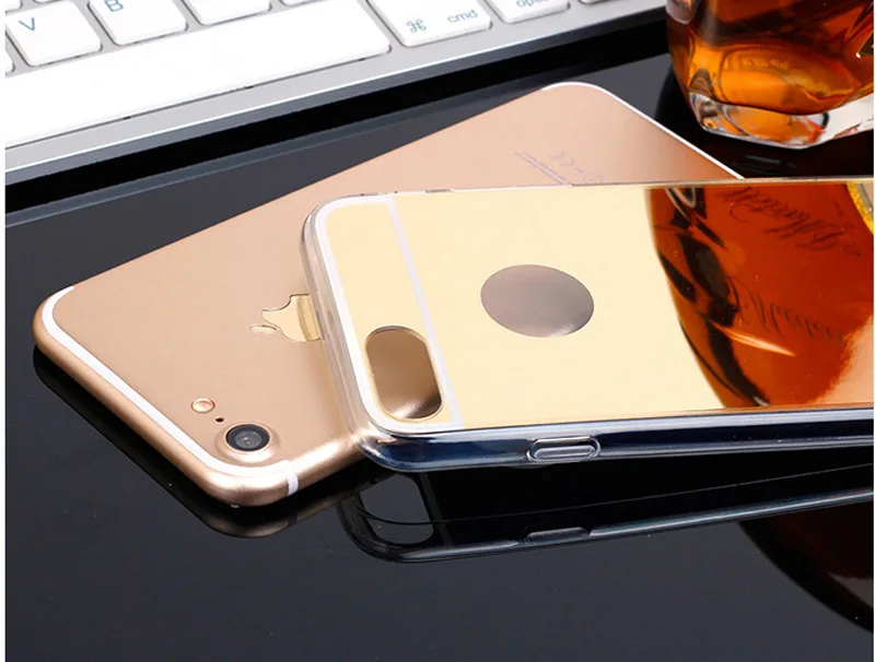 Мягкий блестящий чехол для Iphone X 10 8 с зеркалом макияжа iPhone 7 6 6S iPhone8 Plus 5 SE 5S |