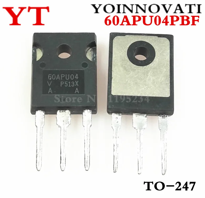 10 pieces/lot 60APU04PBF 60APU04 DIODE ULT FAST 400V 60A TO247AC best quality