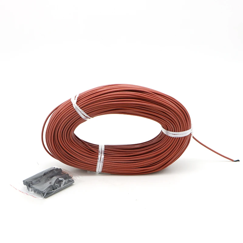 Резиновая крышка 12K 33 Ohm/m углеродное волокно нагревательный провод гибкий водонепроницаемый теплый пол нагревательный кабель