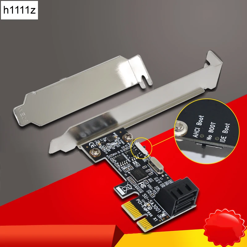 SATA карта PCI Express на 2 порта 3 0 6 Гбит/с E PCIE SSD адаптер низкий кронштейн компьютерные