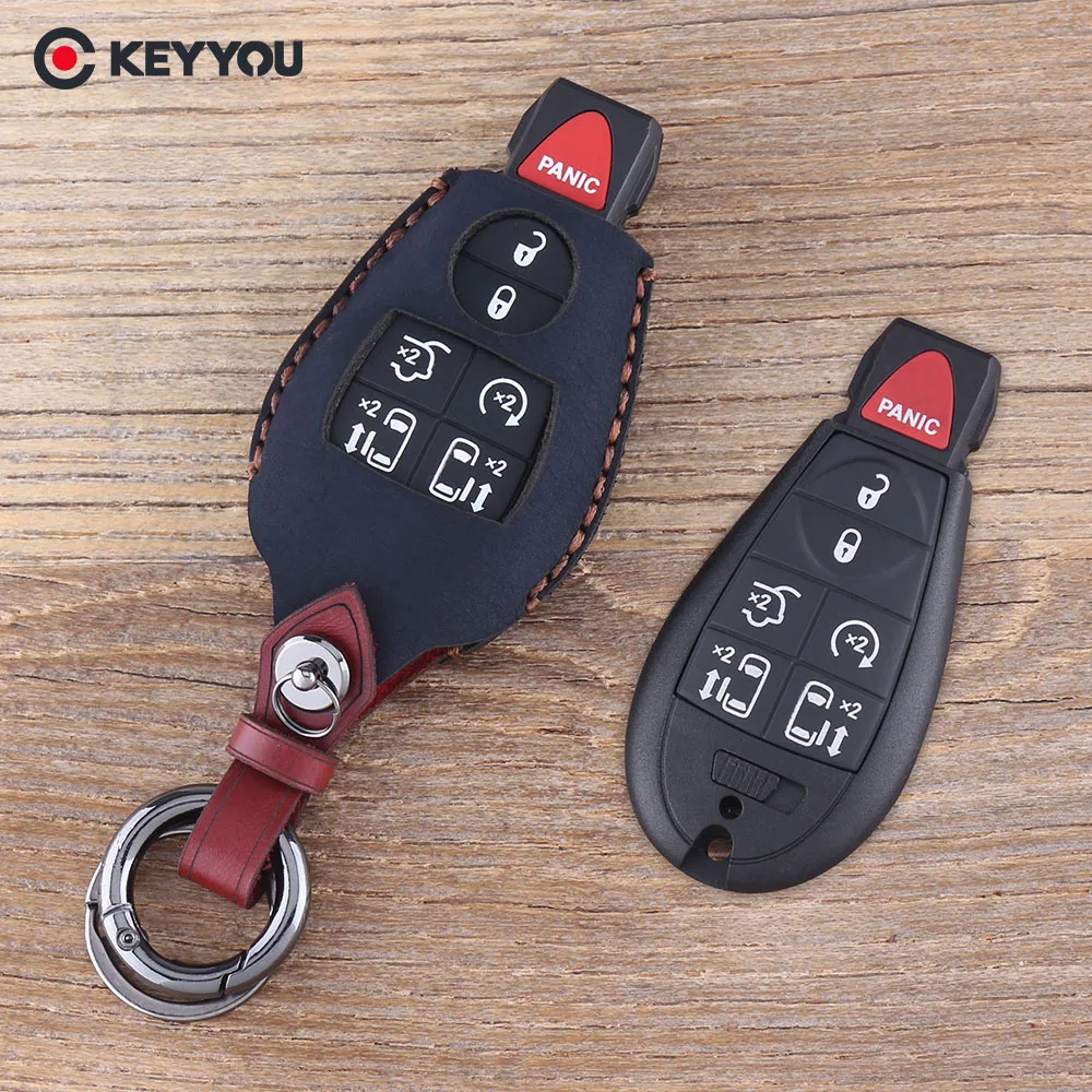 Чехол для ключей KEYYOU 7(6 + 1) корпус на кнопке брелок Dodge Grand Caravan Chrysler city & кантри