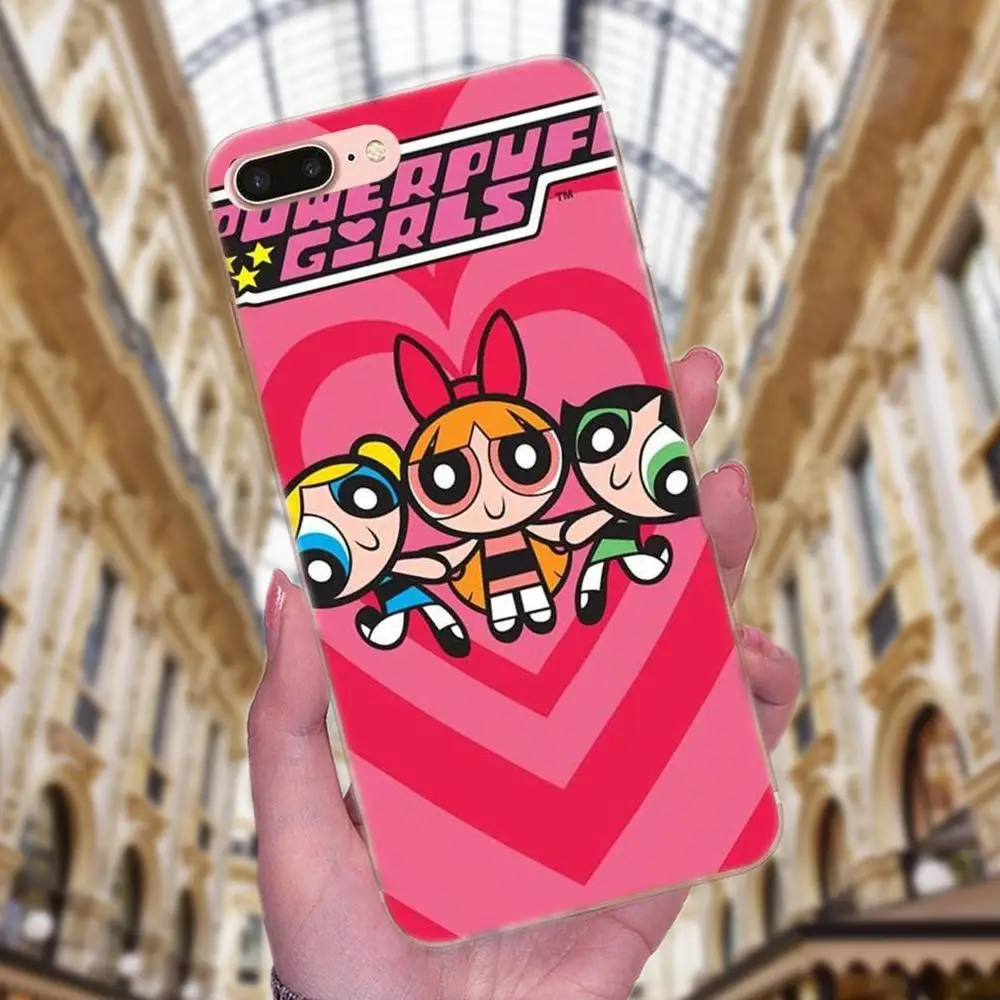 Мягкий чехол для телефона Powerpuff Girls для samsung Galaxy Note 5 8 9 S3 S4 S5 S6 S7 S8 S9 S10 mini Edge Plus Lite