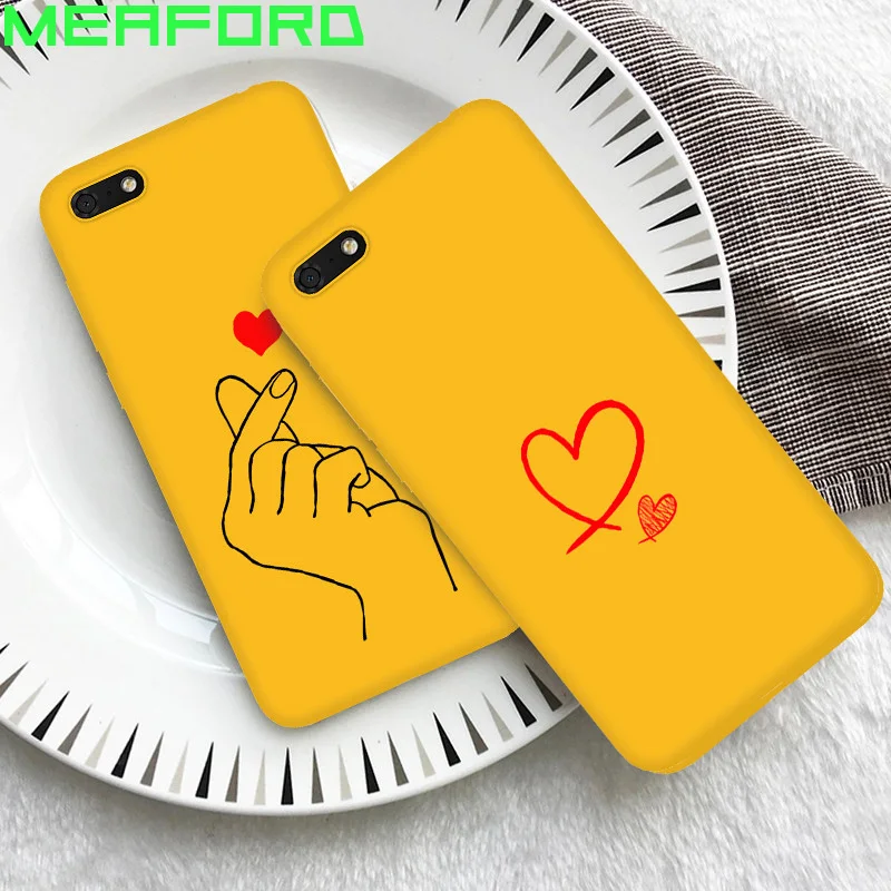 Милый мультяшный чехол Capas для Huawei Honor 7A 5 45 DUA L22 желтый TPU силиконовый Fundas Honor7A 7 A A7 с