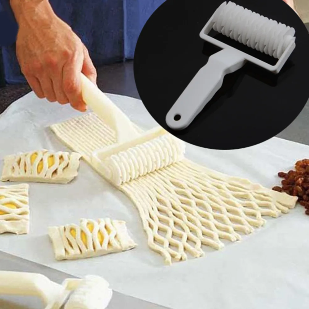 

Large Size Cookie Pie Pizza Cutter Bread Pastry Cake Ribbon Embosser Roller Lattice Craft Cooking Tools Cutter Mold DIY +A C4-20