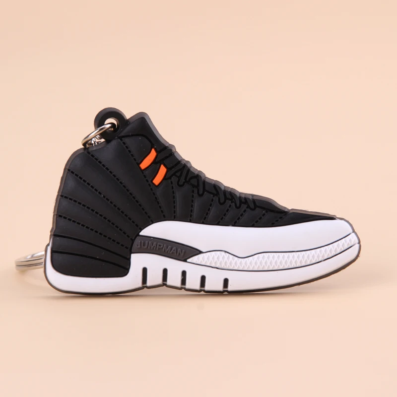 Picture Color3 Брелок Новые экзотические мини Jordan 12 ретро обуви ключевая цепь Для мужчин и Для женщин детские подарочные брелки на баскетбольных кроссовок ключ держатель Porte Clef - Цвет: Picture Color3