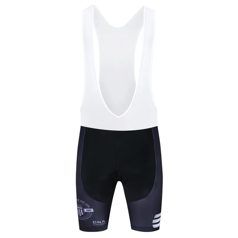 Black DNA Cycling Team Jersey Bike Set Short Sleeves Mens Quick Dry Bicycle Wear Suit Maillot Culotte Clothing 12D Gel Pad - Цвет: White Bib shorts