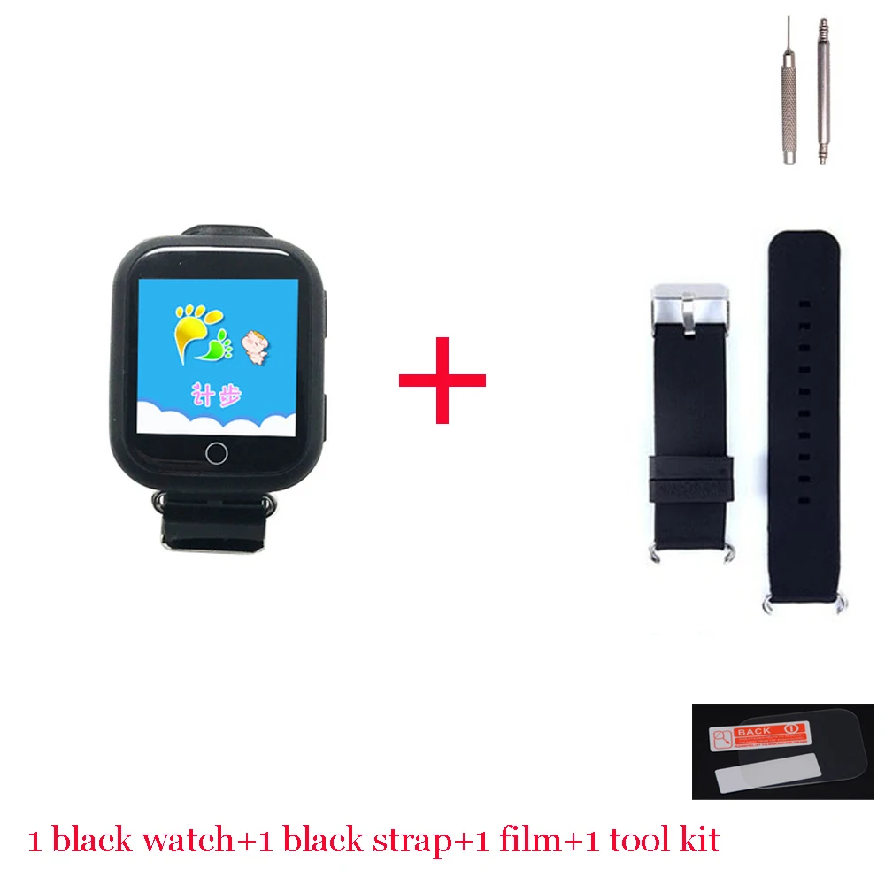 add black strap Умные детские часы q750, умные часы для детей, анти-потеря, умные часы, gps часы, водонепроницаемые часы, трекер местоположения, умные часы для детей, PK Q50 - Цвет: add black strap