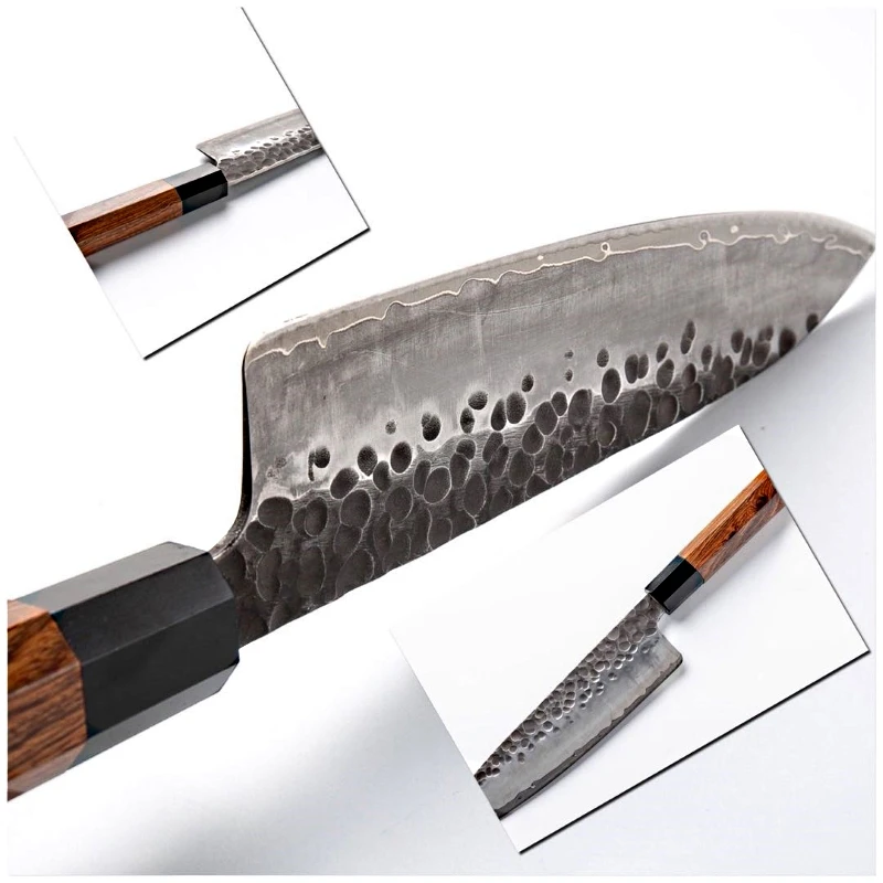 3 шт набор кухонных ножей японский AUS10 стальной шеф-повара Santoku Nakiri кухонные поварские ножи кухонная деревянная ручка Подарочная коробка Grandsharp