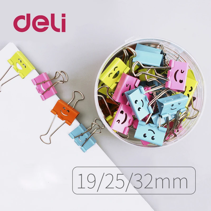 Deli 48 шт 1 упаковка смайлик металлические зажимы для заметок буквы бумажные книги