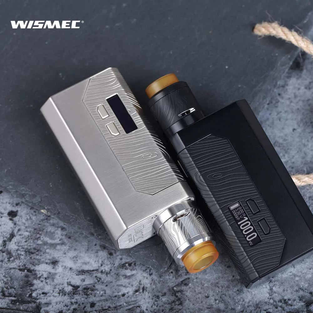 Оригинал Wismec Luxotic MF Box Kit с гильотинной V2 RDA Vape Tank 7 мл squonk bottle использует 21700/18650