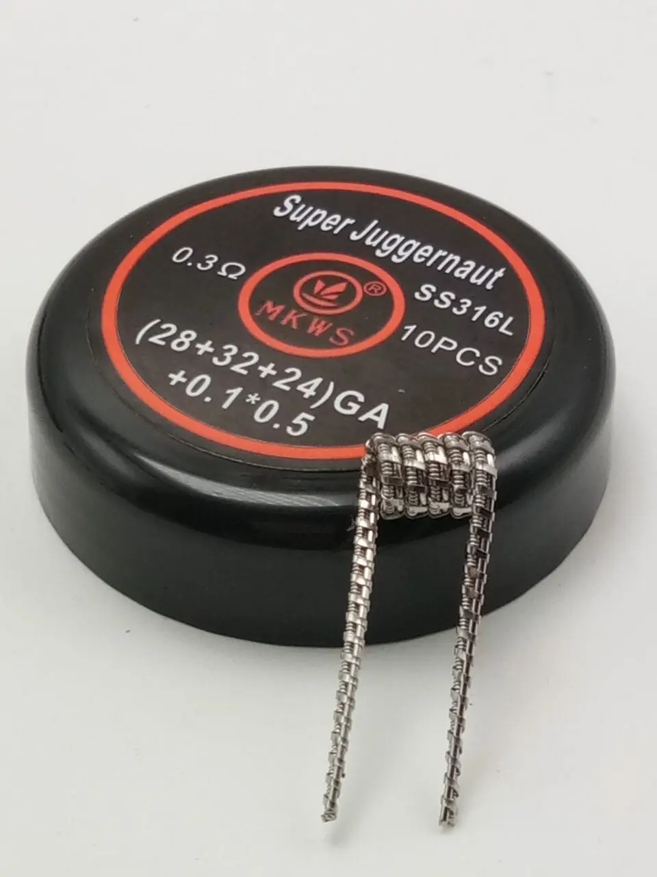 Готовые катушки MKWS Juggernaut A1 SS316L 10 шт. 28GA + 32GA 0 45 Ом 3 готовые для RDA RBA RTA вейп