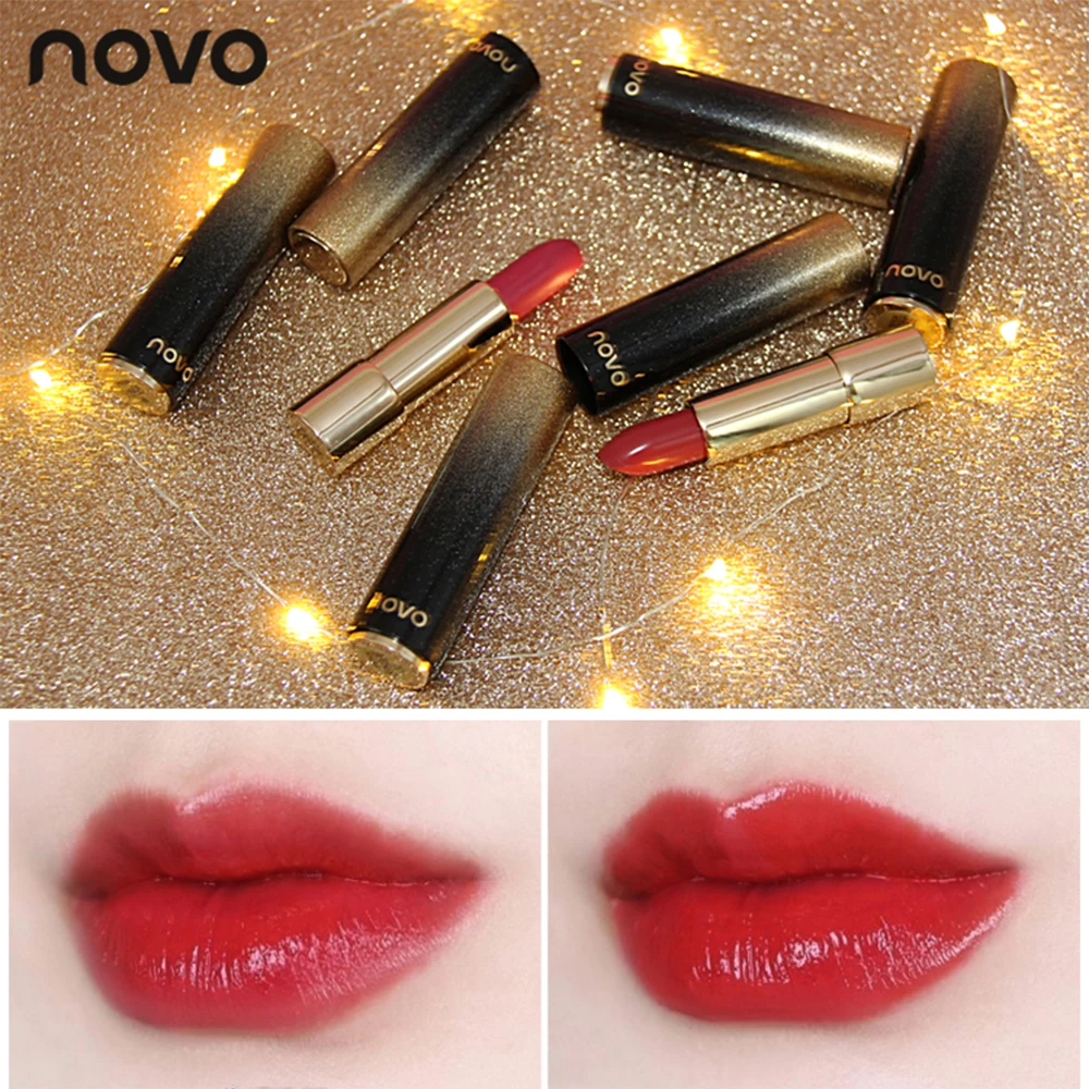 NOVO 6 Colors Nude Matte Lip Makeup Lipstick Long Lasting Easy To Wear Moisturizing Sexy Red Smooth Tint BN104 |
