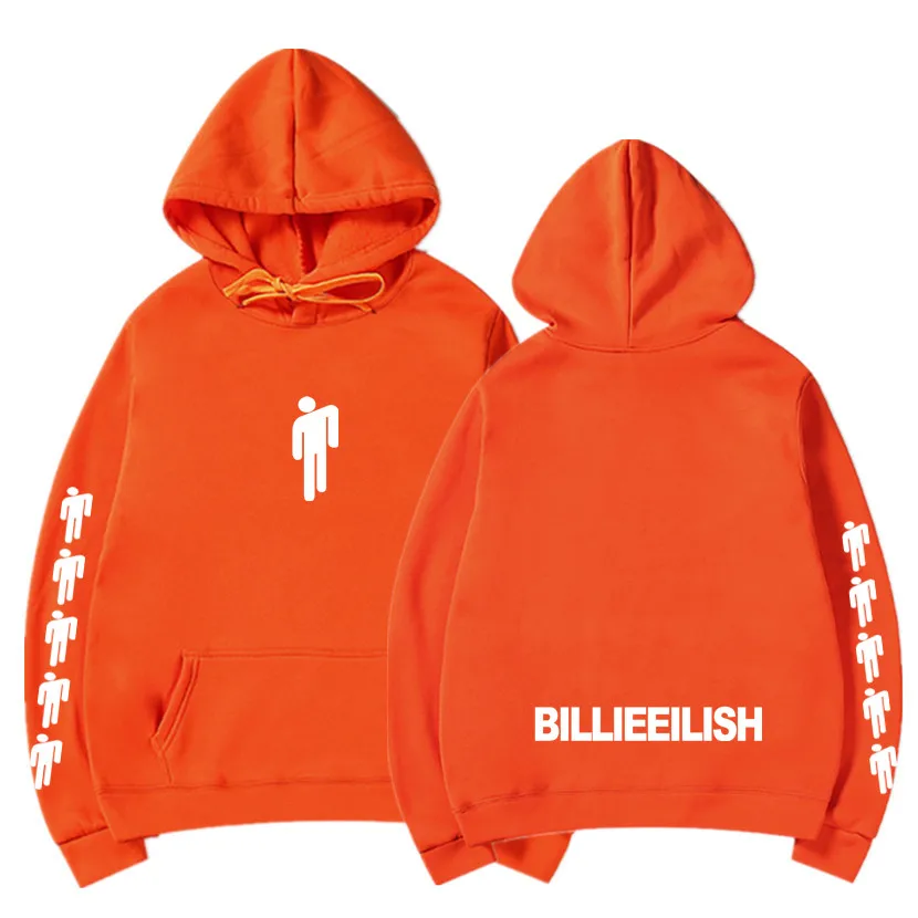 Новинка хит продаж Billie Eilish толстовка с капюшоном Мужская черная хлопковая пара