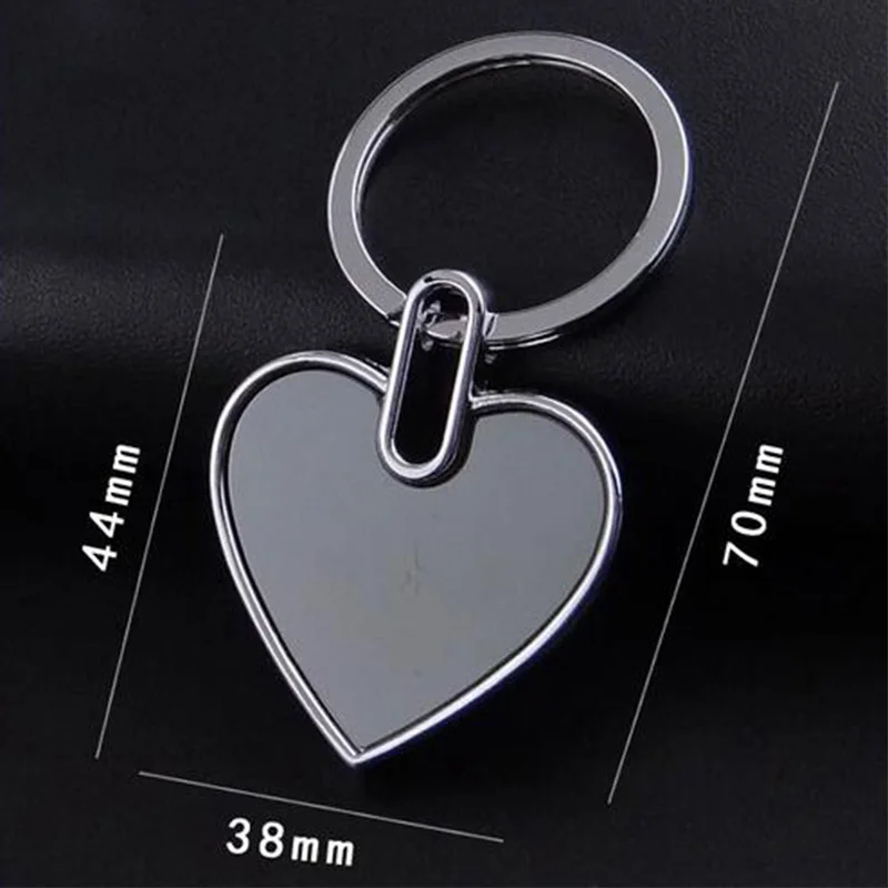 200 шт. пустые металлические брелки в форме сердца вольфрамовые стальные для