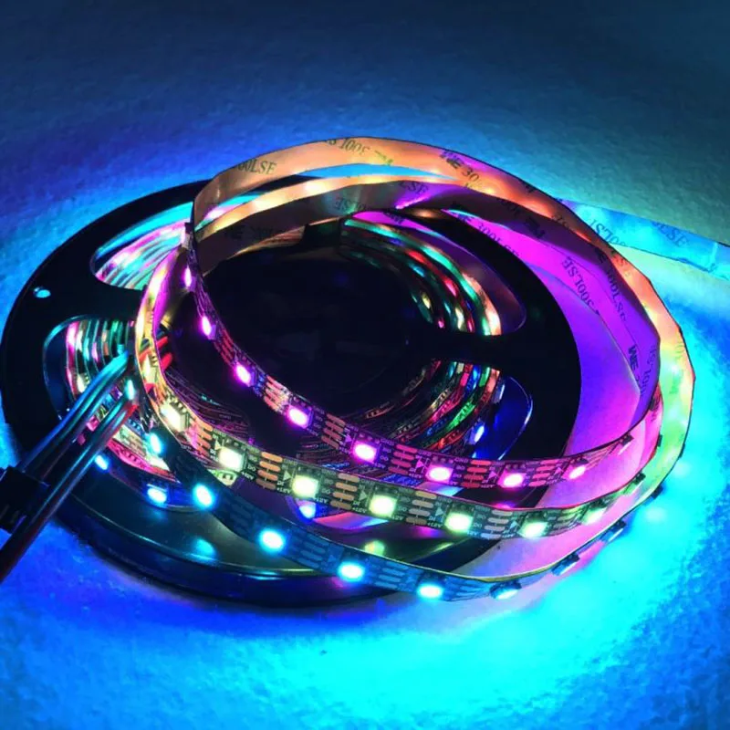 WS2815 12v светодиодные ленты RGB Светодиодные полосы индивидуально адресуемых Dual-сигнал ЖК-экрана Рубан ленты подсветка 30/60 светодиодов/m Водонепроницаемый