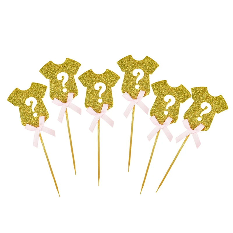 6 шт./лот пол Reveal Cupcake Topper he or she Pick принадлежности для тематической вечеринки