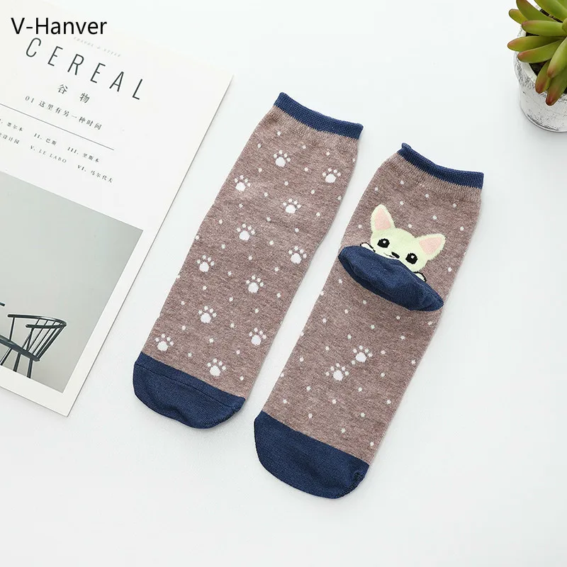 V-Hanver носки с героями мультфильмов женские осенне-зимние модные животными и