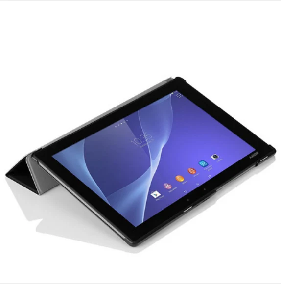 Роскошный супер чехол из тонкой кожи для sony Xperia Tablet Z2 + PC Stand Магнитный умный