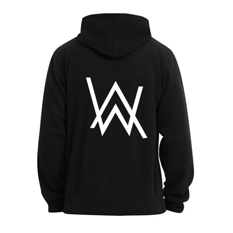 Зимняя флисовая толстовка с капюшоном Alan Walker мужская принтом в стиле хип-хоп