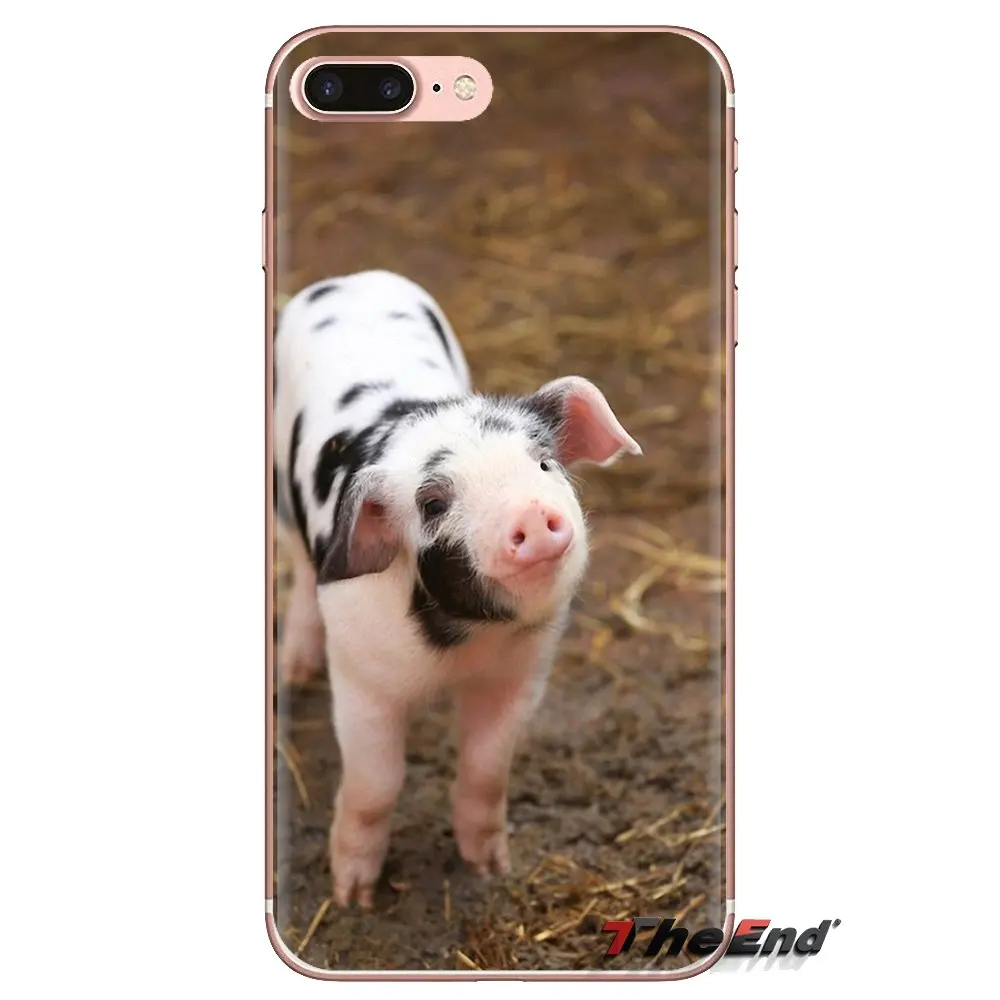 For Xiaomi Mi3 Samsung A10 A30 A40 A50 A60 A70 Galaxy S2 Note 2 Grand Core Prime funny cute lovely pig Transparent TPU Cover Bag |