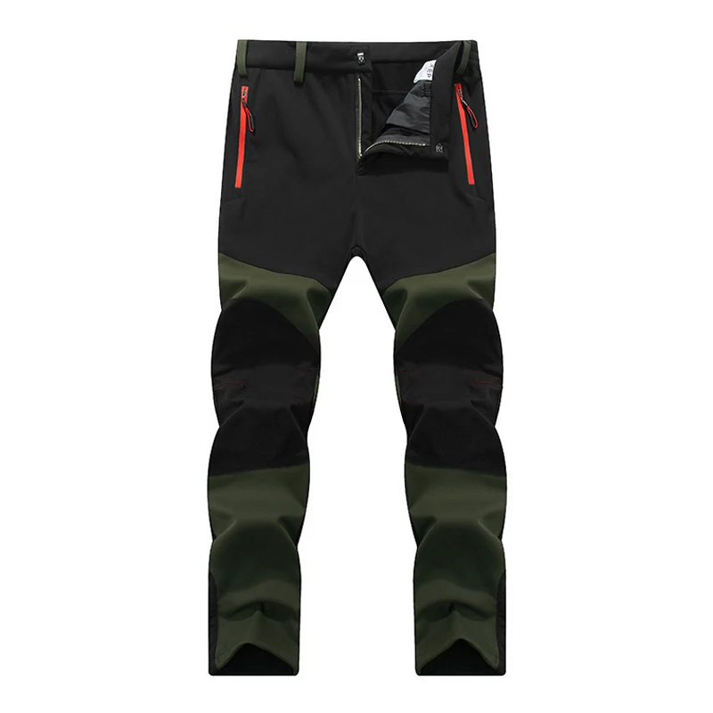 Autumn Winter Outdoor Thick Velvet Warm Hiking Pants Waterproof Softshell Trekking Skiing Camping Fishing Sports Trousers | Спорт и