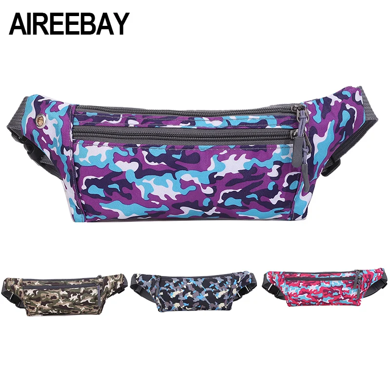AIREEBAY Повседневная мини поясная сумка с камуфляжным принтом модная для женщин