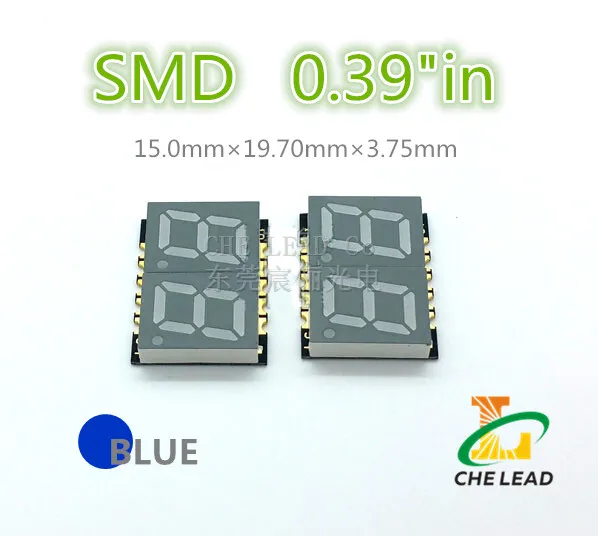 Зеленый 0 39 дюйма 7-сегментный SMD светодиодный дисплей 2-битный smd цифровой