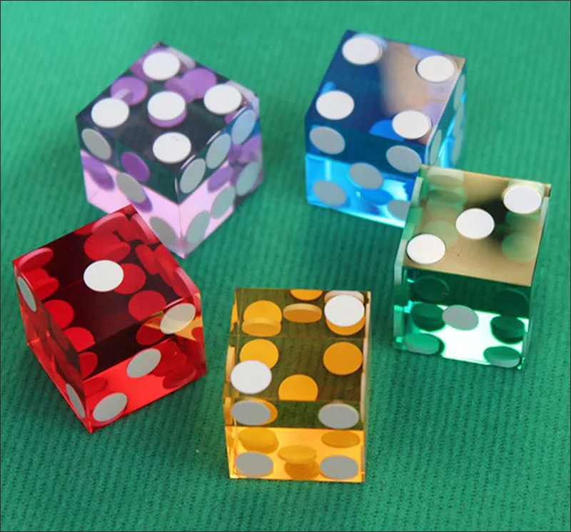 5 шт./лот кости Craps 19 мм акриловые высококачественные прозрачные для казино с