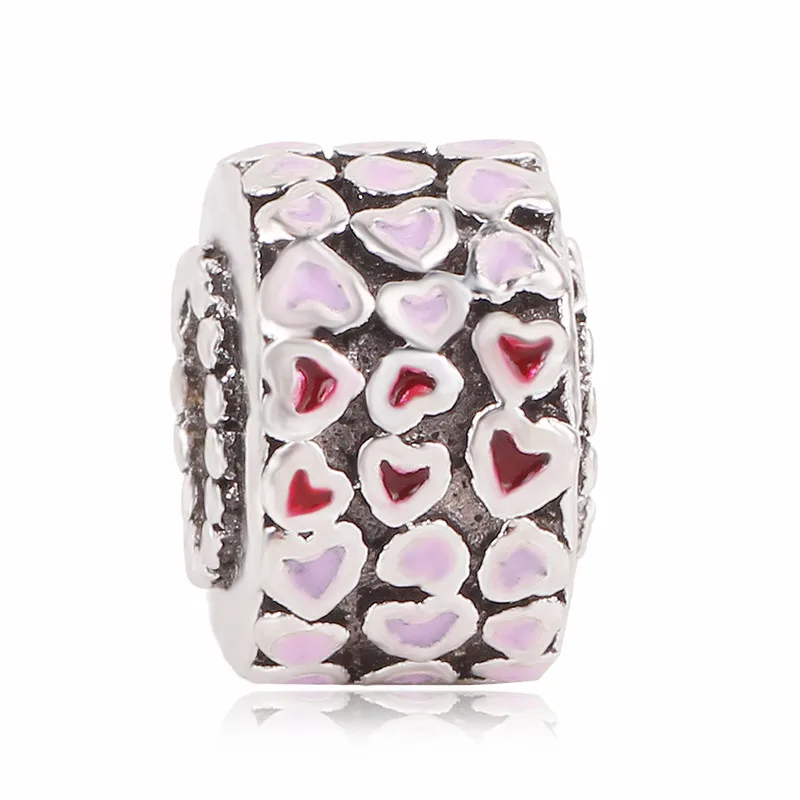 Подходит для оригинальных браслетов Pandora и браслетов DIY Ювелирные изделия Новое поступление Любовь Сердце цветок навсегда мультфильм хрустальные бусины