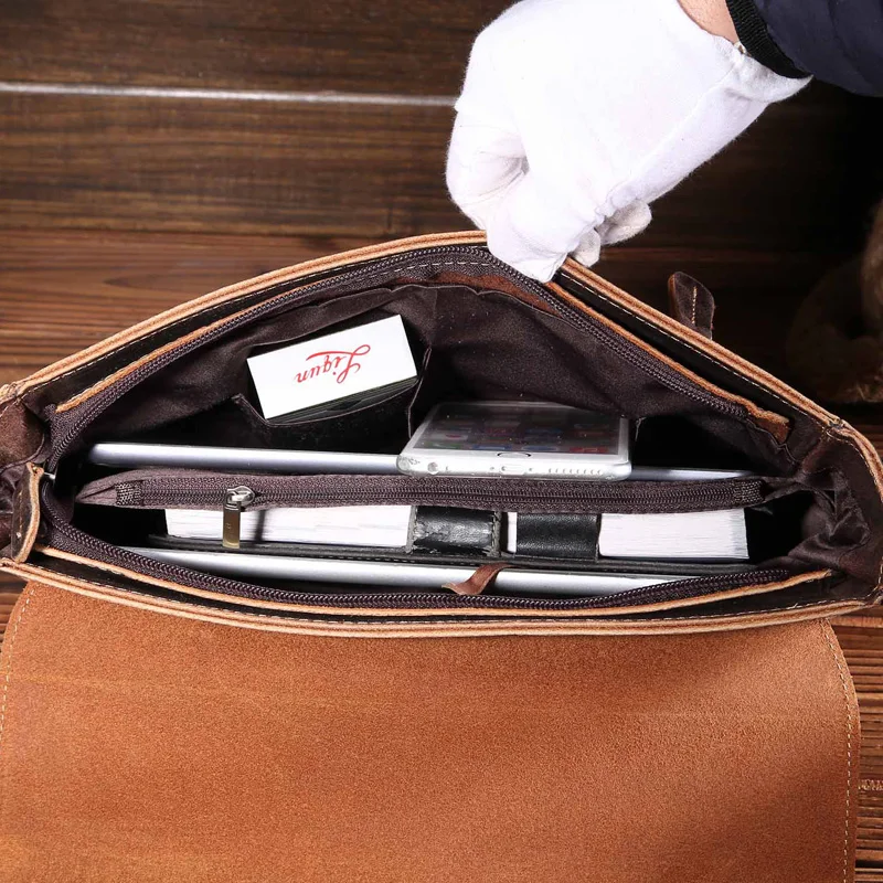 Мужские сумки через плечо из натуральной воловьей кожи подарочные модные