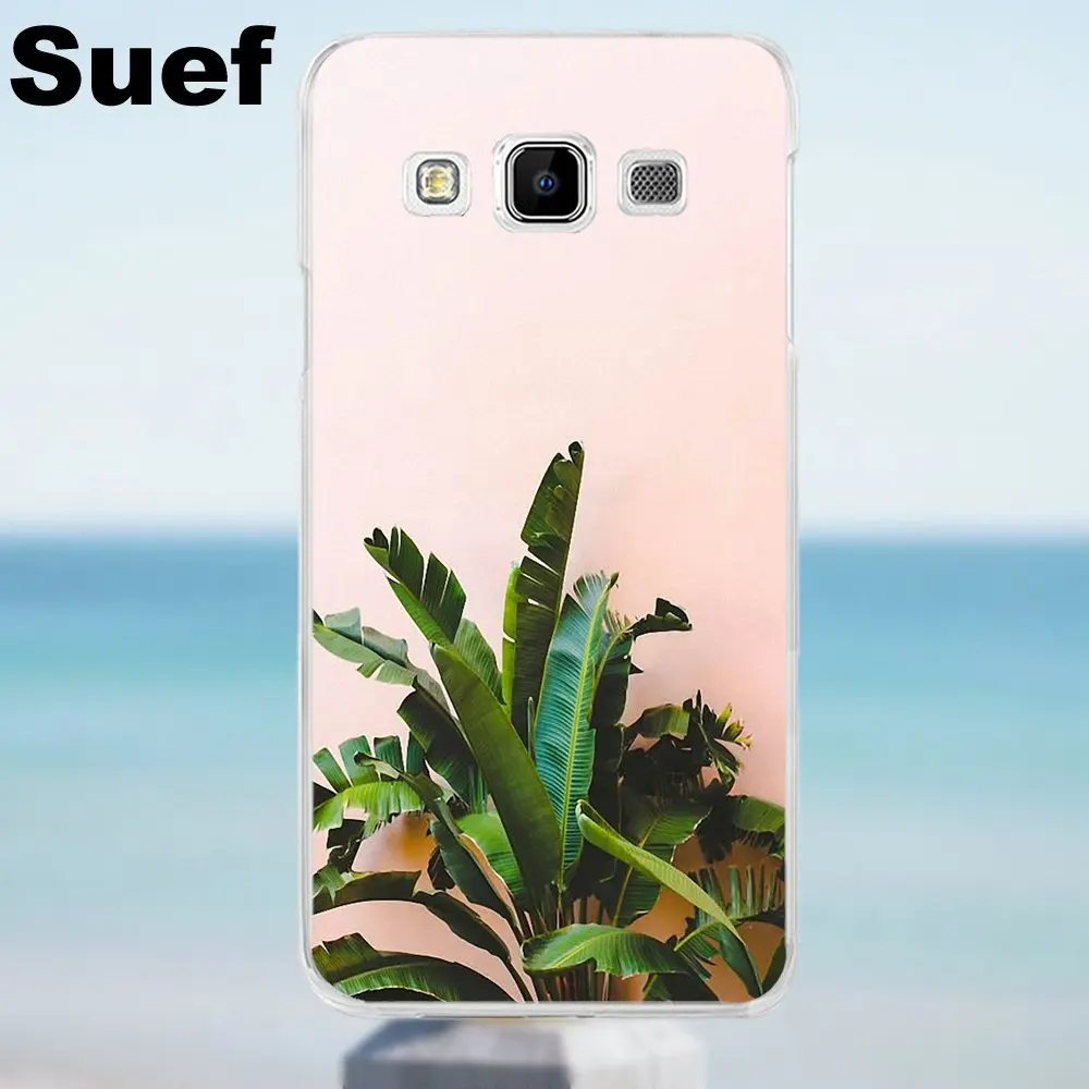 Suef мягкий прозрачный чехол с банановыми листьями для Galaxy Alpha Core Prime Note 2 3 4 5 S3 S4 S5 S6 S7