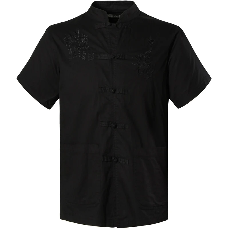 2020 Spring Autumn Features Shirts Men Casual Chinese Traditional Short Sleeves Tang Shirt Male L990 | Мужская одежда