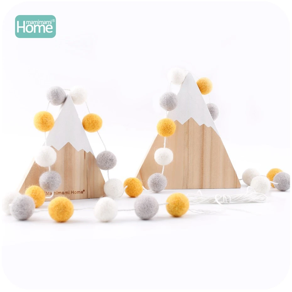MamimamiHome 20 шт. шерстяное Войлочное кольцо шар розовый белый украшения Baby Shower