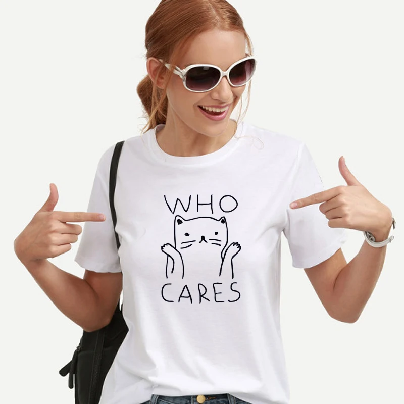 Забавные футболки для женщин лето 2019 женские винтажные с рисунком кота хлопковые