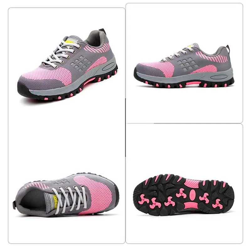

New High Quality Men's Safety Work Shoes Dreathable Shoes Sports Shoes Anti-puncture Anti-slip Wear-resistant Dreathable Mesh