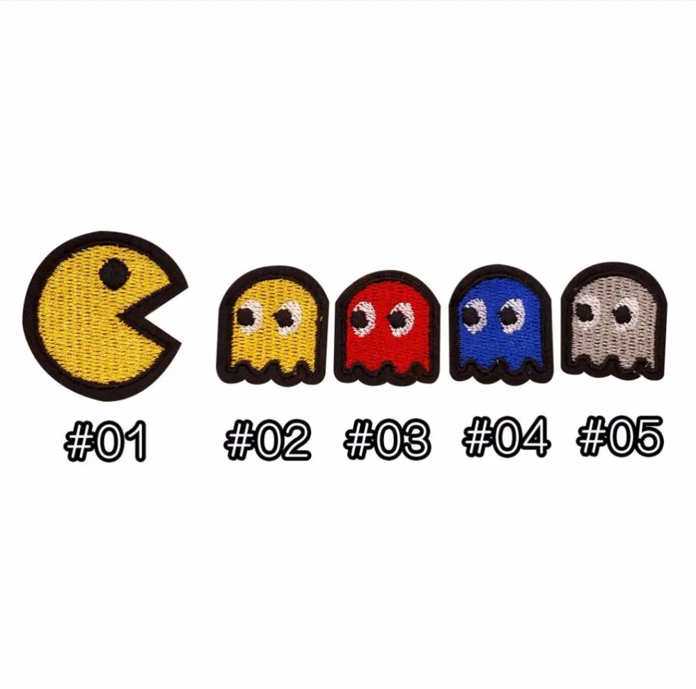 Заплатка с утюгом Pacman в стиле ретро 80 х|Заплатки| |