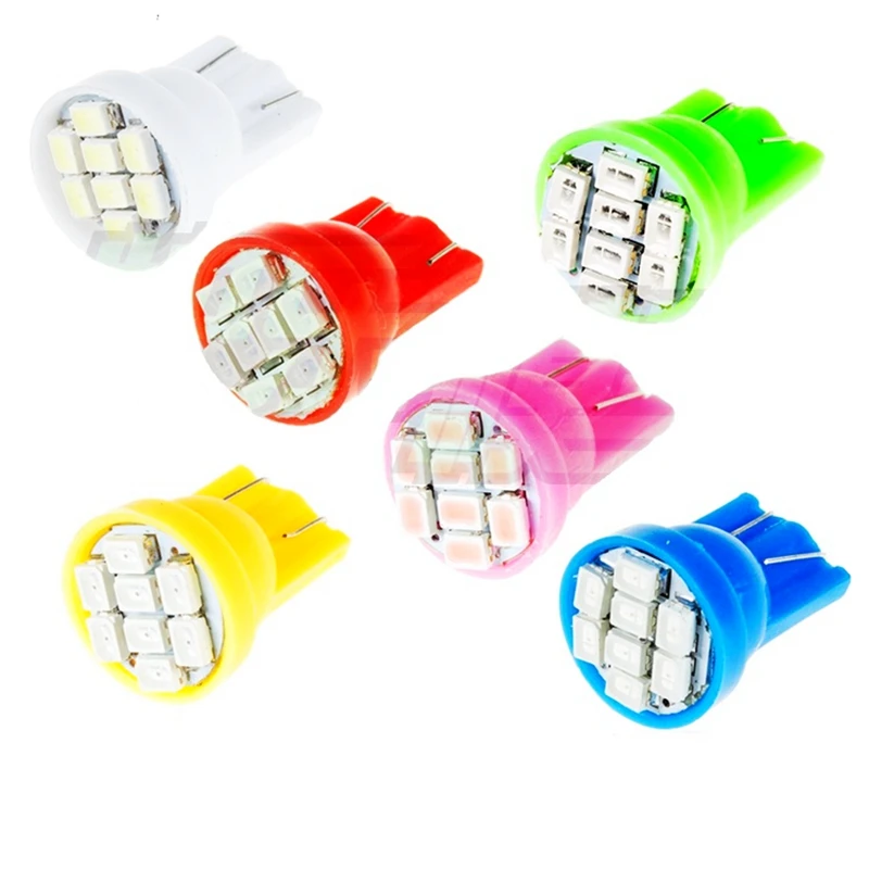 100 шт. T10 1206 3020 8SMD w5w 194 168 192 авто на танкетке 8 светодиодов SMD парковочные габаритные
