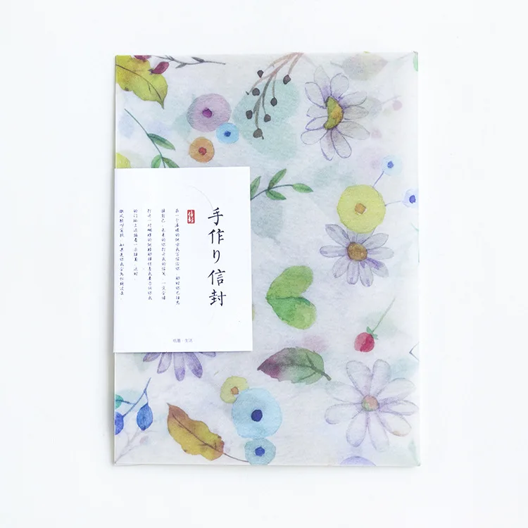 

3 Envelopes/Pack Novelty Flower and Nature Series Parchment Paper Envelope For Gift Korean Stationery