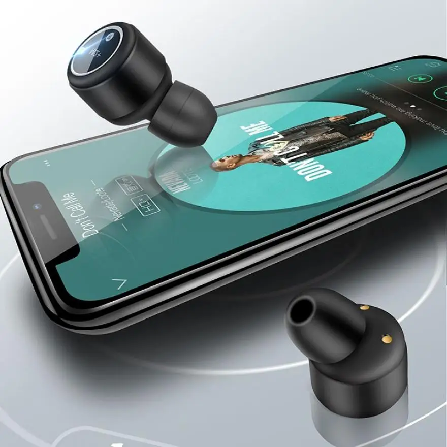 Беспроводной 5,0 Bluetooth гарнитура IPX5 Водонепроницаемый наушники-вкладыши TWS стерео спортивные Eaphones с загрузочной чехол для samsung Xiaomi Iphone