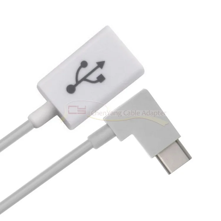 Прямоугольный 90 градусов USB-C Type-C к USB 2 0 Женский OTG кабель для Samsung Galaxy S8 + Plus сотовый