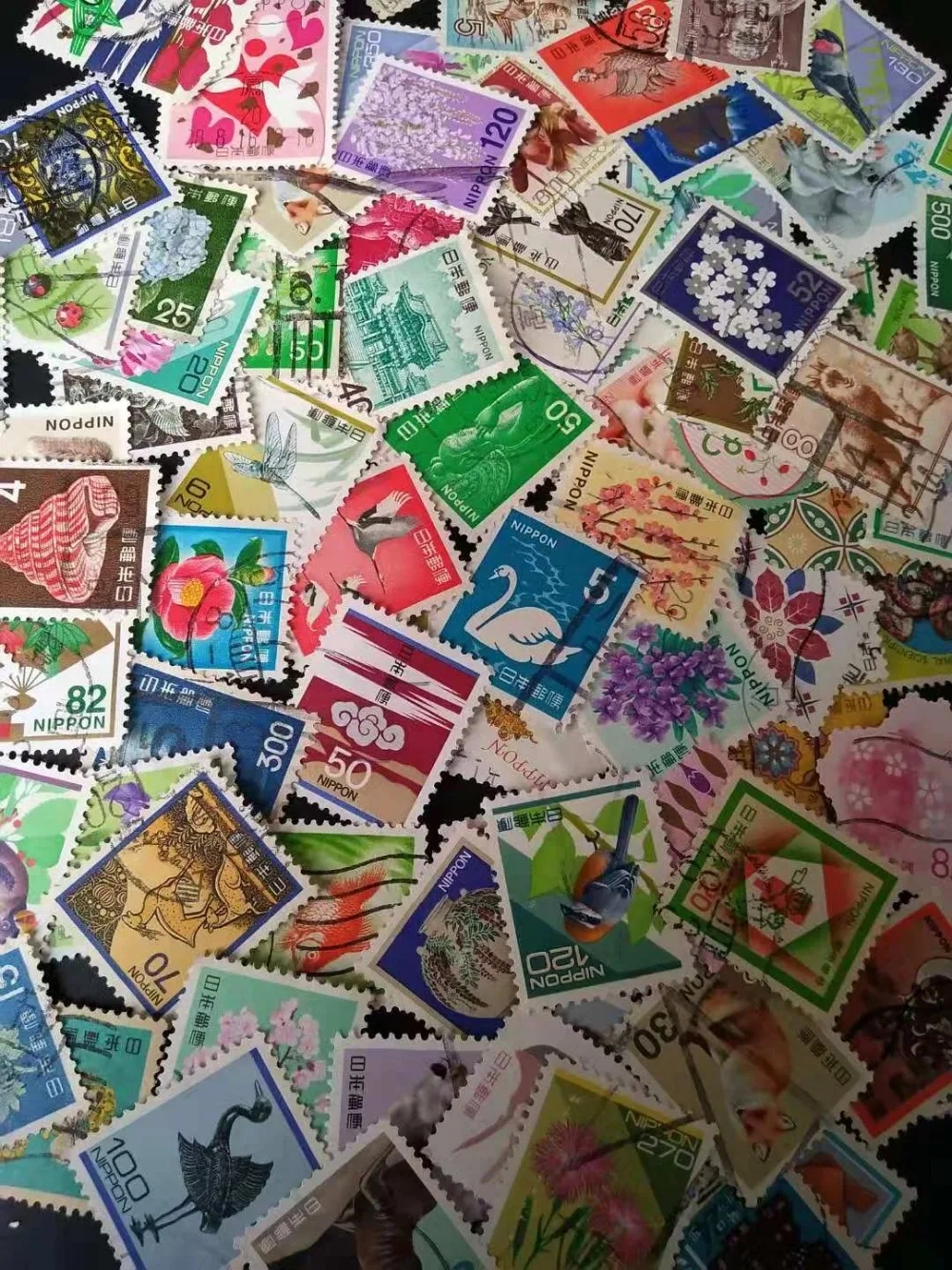 100 шт пакетов разные б/у определения японские почтовые марки (без повторения) для