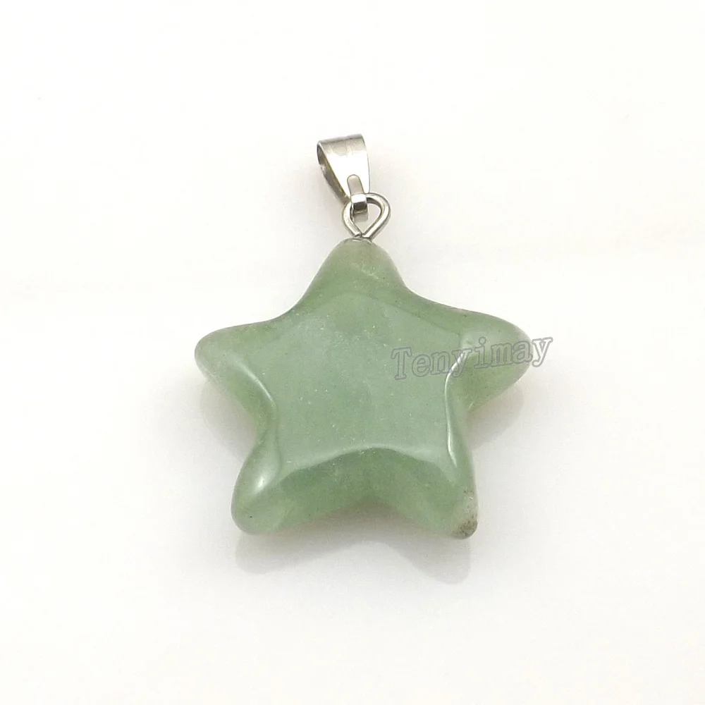 Смешанные лоты красивые подвески из натурального камня в форме звезды для