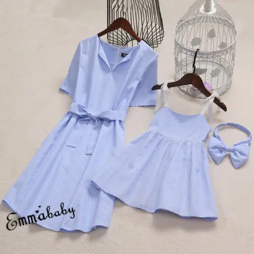 

Womens Striped Dresses Women Solid Bandage Half Sleeve V-neck Straight Simple Mini Dress Summer Clothing