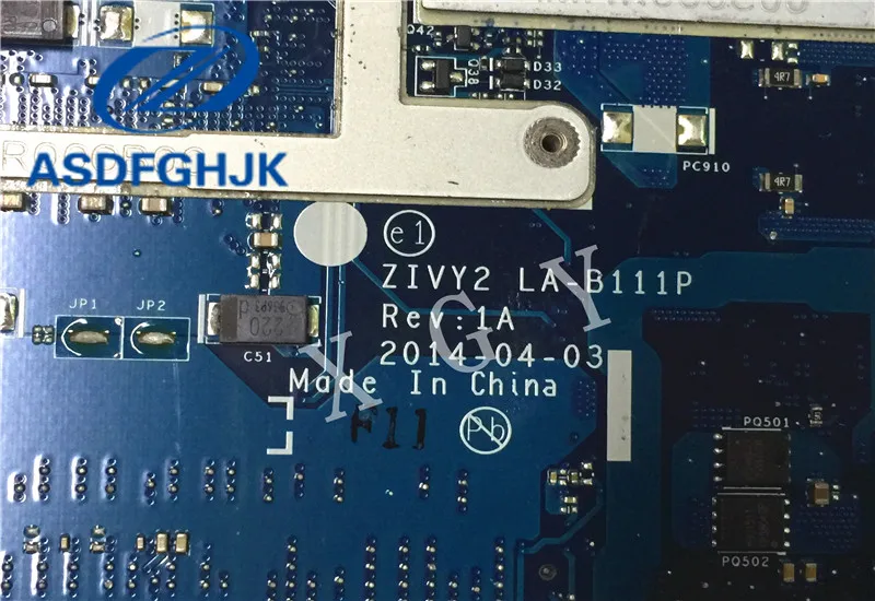 Материнская плата для ноутбука Lenovo Ideapad Y50-70 материнская ZIVY2 LA-B111P DDR3L SR1Q8 не