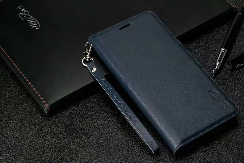 Синий Xiaomi Redmi Note 7 Чехол Hanman Redmi Note 5 Coque Fundas роскошный кожаный кошелек Чехол Redmi Note 5 6 Pro Натуральная кожа флип-чехол - Цвет: Синий