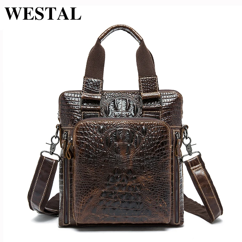 WESTAL мужские сумки сумка мужская натуральная кожа через плечо