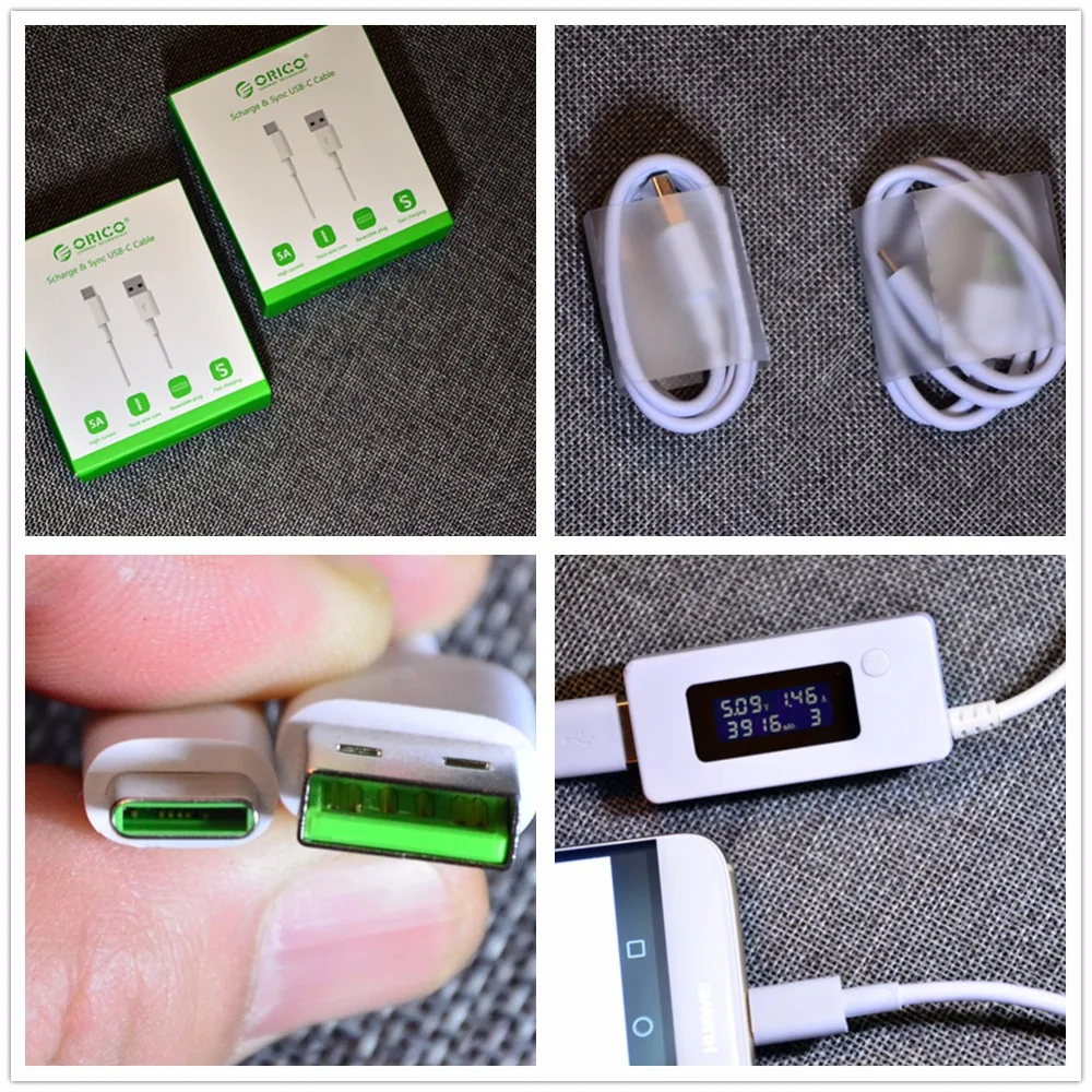 ORICO USB type c кабель для зарядки 5A QC 3 0 и синхронизация данных телефон зарядный провод