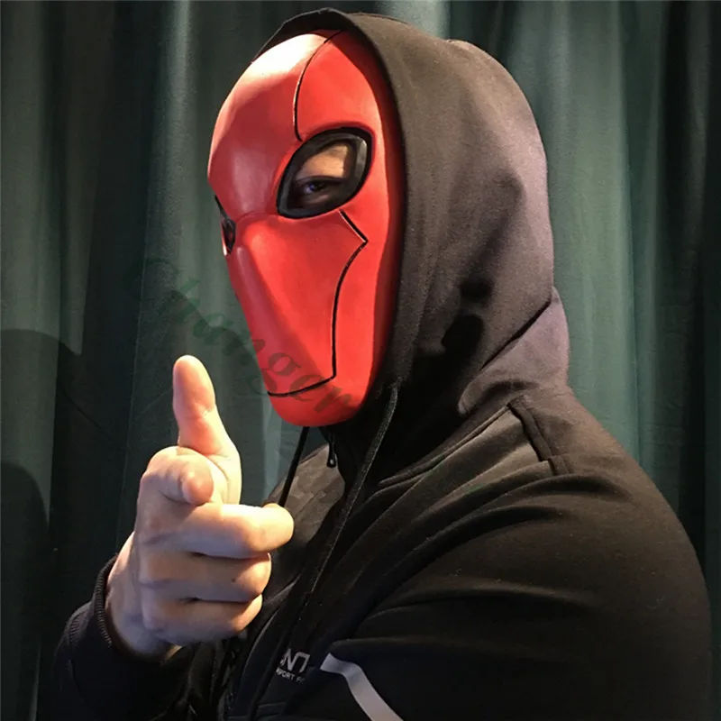 Injustice League 2 Red Hood с полной головкой латексный шлем игра косплей