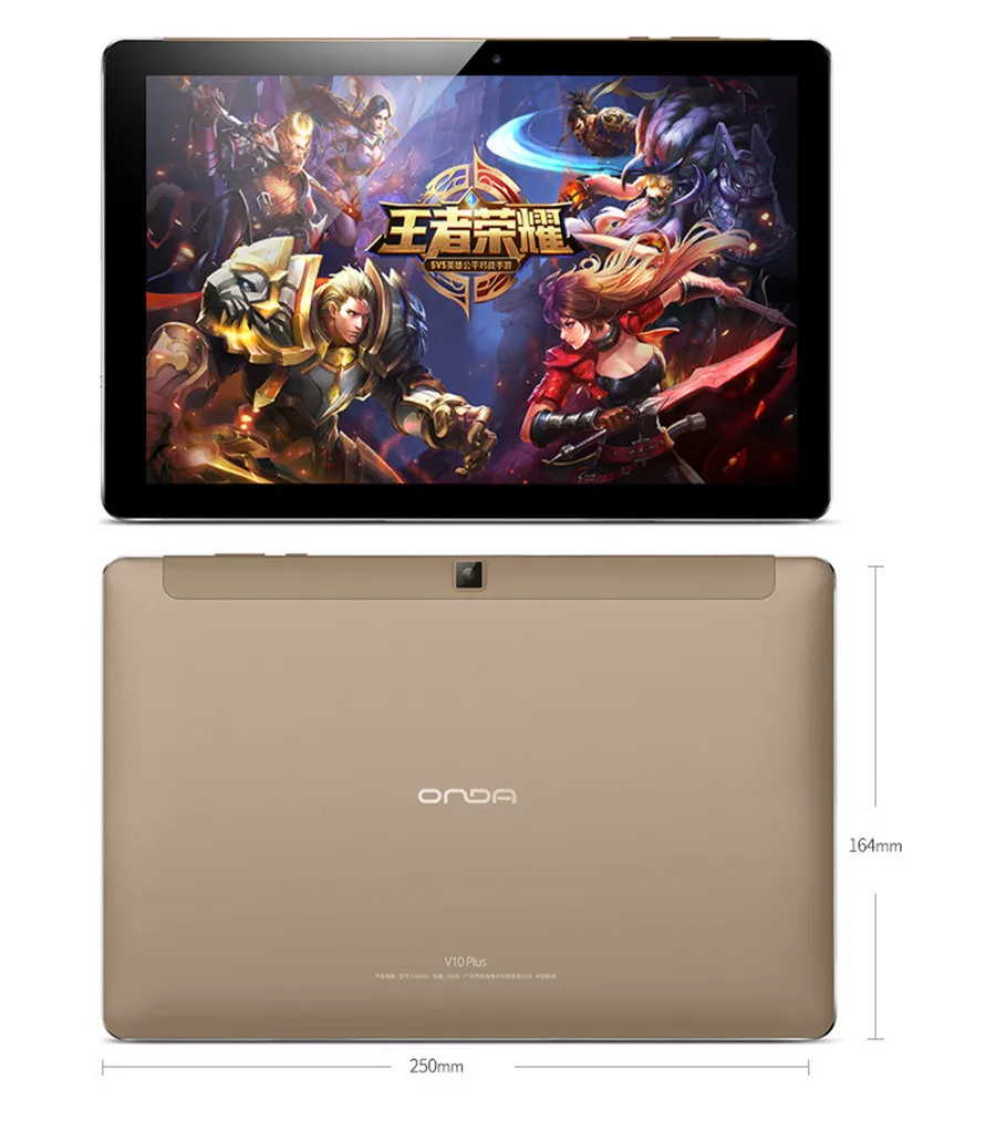 Новое поступление 10,1 дюймов ips Onda V10 плюс Tablet PC 2560*1600 MT8173 4 ядра Android 6,0 Dual Band ноутбук